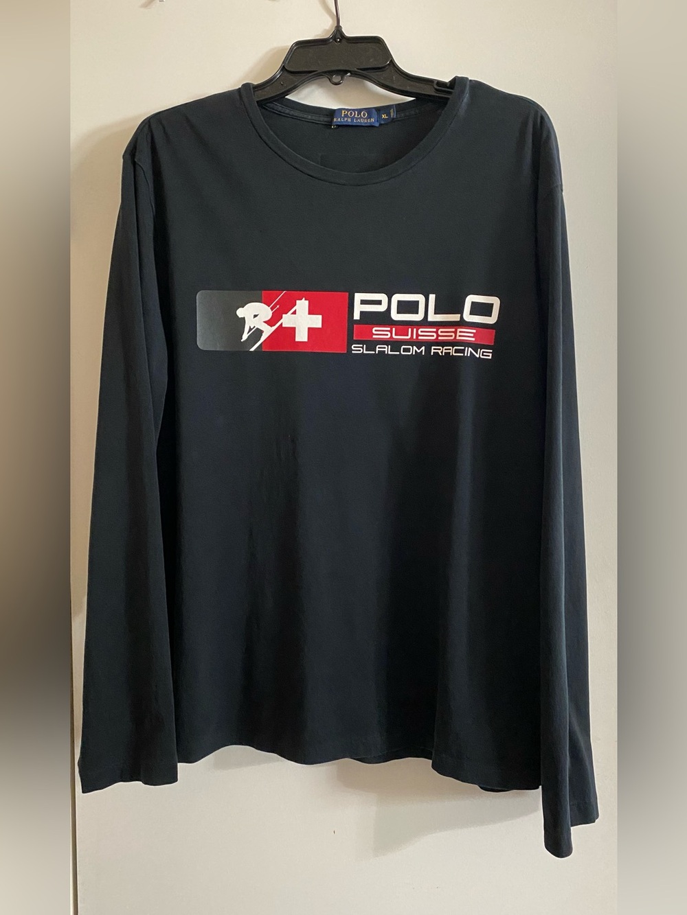 Polo by Ralph Lauren Slalom Racing Long Sleeve Shirt - Black